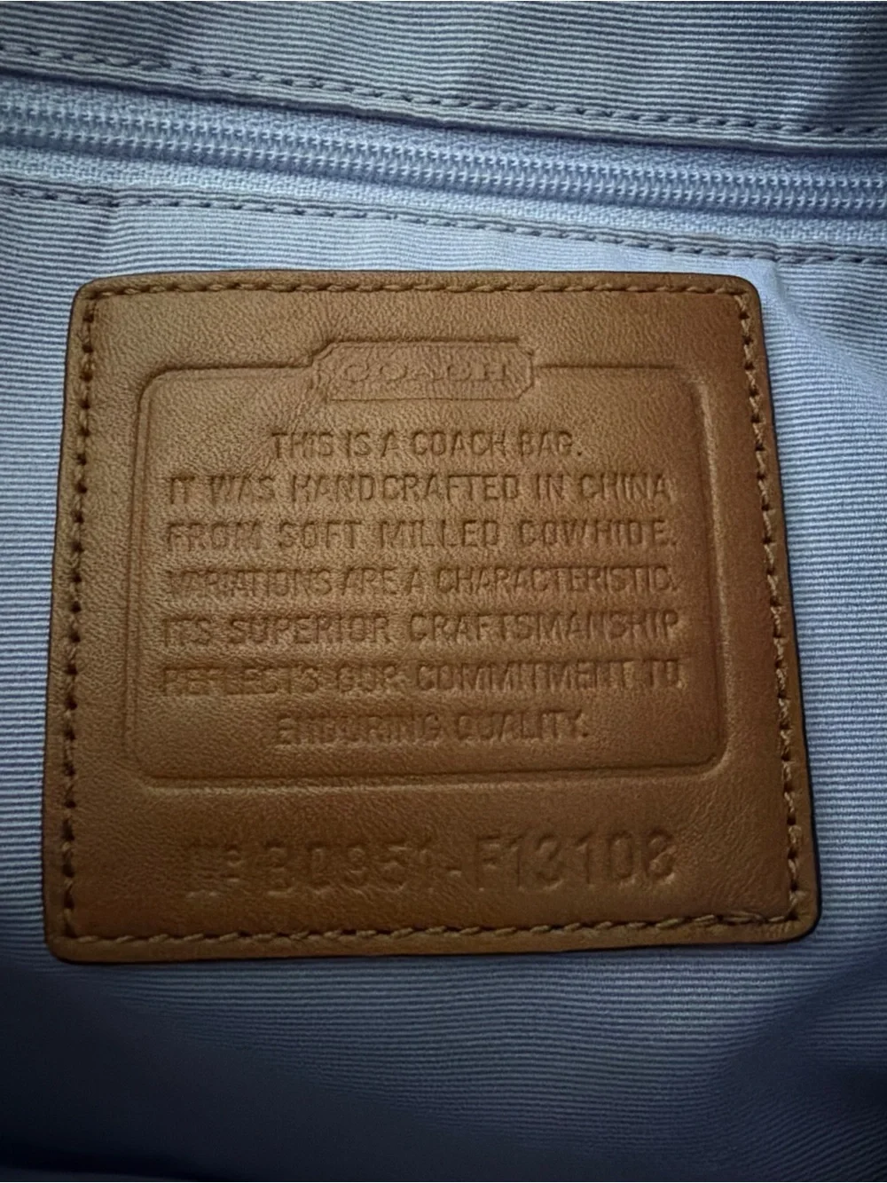 Coach pebbled leather